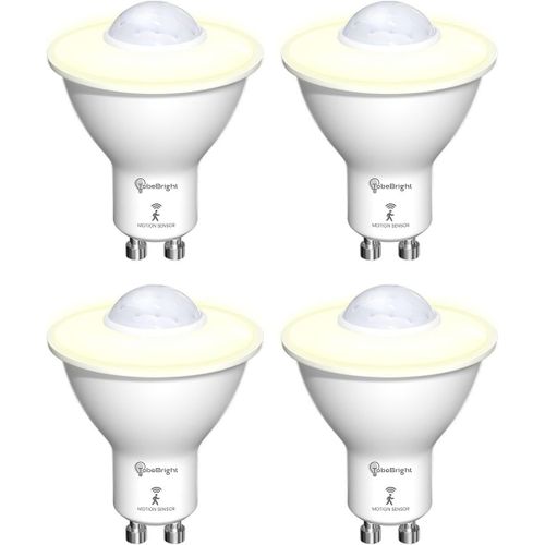 Led Intelligent Ampoule De Lumière De Mouvement, Gu10 Pir Ampoule De Capteur De Lumière 5w, Blanc Chaud 3000k, Auto On/Off Led Lampe De Sécurité Pour Escalier, Garage, Couloir(Lot [Amp742669]