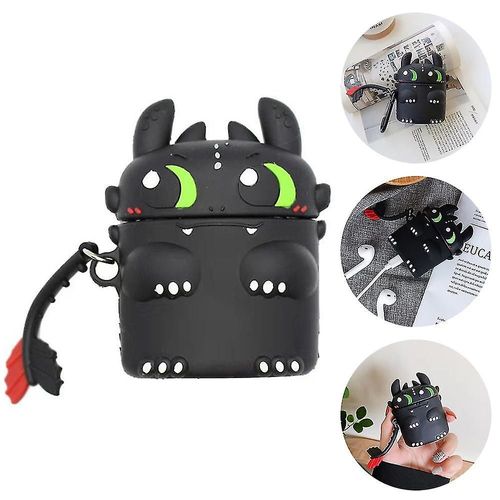 Coque de protection en Silicone pour écouteurs Bluetooth, Dragon noir, antichoc, pour Apple Airpods Pro/1/2/3/i12 Airpods 3
