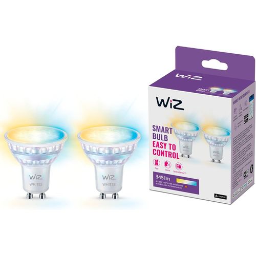 Ampoule En Verre Led Intelligente Gu10 - Remplacement Gu10 50w, Nuances De Blanc, Wi-Fi/Bluetooth, Commande Vocale/Application, Fonctionne Avec Google Home, Alexa Et Homekit, Pack [Amp743575]