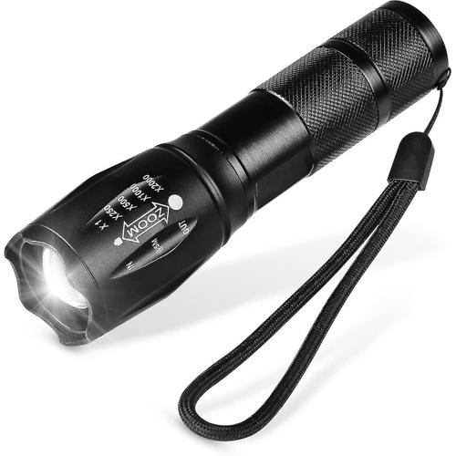 Lampe De Poche, Lampe De Poche Led Extrêmement Lumineuse 2000 Lumens 5 Modes D'éclairage Et Mise Au Point Réglable Ip67, Mini Lampe De Poche Portable Étanche Pour Le Camping Et Les Loisirs