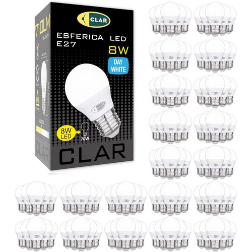 Ampoule Led E27 8w, Petite Ampoule Led E27 4000k, Équivalent 60w-70w Blanc Neutre 4000k (Pack 100)[Amp742851]