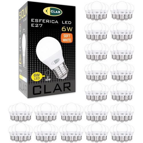Ampoule Led E27 6w, Petite Ampoule Led E27 3000k, Équivalent 40w-50w Blanc Chaud 3000k (Pack 100)[Amp742855]