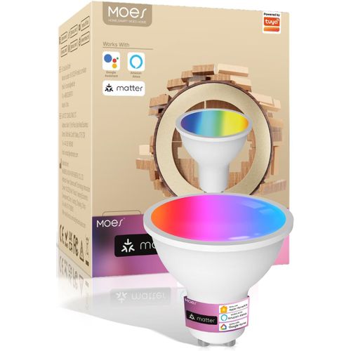 Matter Ampoule Intelligente Gu10, Lampe Led Wlan Rgb, Dimmable, 2700k - 6500k Blanc Chaud & Froid, Synchronisation Musicale, 16m De Couleurs, Compatible Avec Apple Homekit Et Alexa[Amp743322]