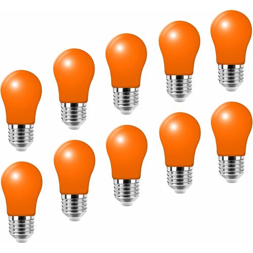 Ampoule E27 Couleur Led 3w Equivalent 30w 250 Lumen, Ampoules Colorées E27 Pour Mariage, Fête, Bar, Décor D'ambiance, Non-Dimmable, Orange, Lot De 20[Amp744778]