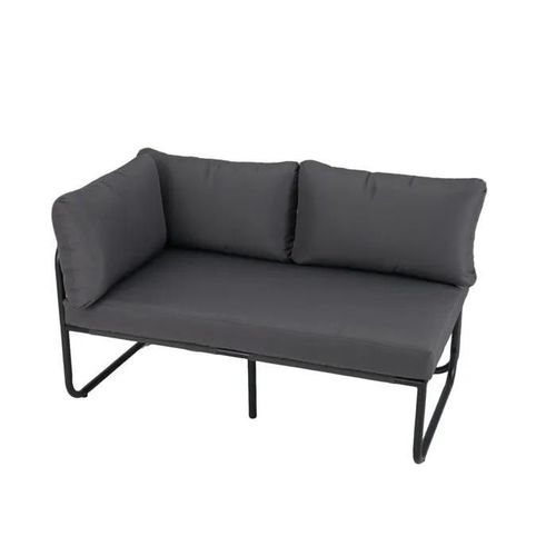 Costway Chaise De Jardin Extérieur 2 Places, Coussins Amovibles, Accoudoir Latéral, Patins Réglables, Canapé De Patio Charge 300 Kg
