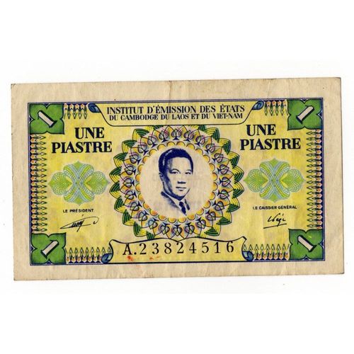 Cambodge - Laos - Vietnam - Piastre - 1 Billet De 1 Piastre - 1953
