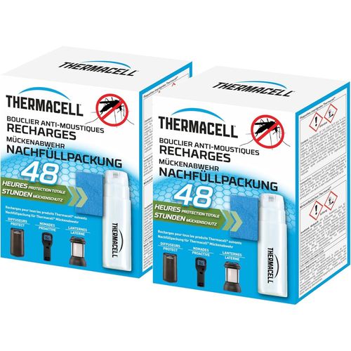 Recharge Anti-Moustiques et Moustiques Tigres - Protection Efficace 20m²- Compatible avec Diffuseurs,Nomades et Lanternes - Durée 96h - 8 Cartouches Gaz + 24 plaquettes,2 Pack