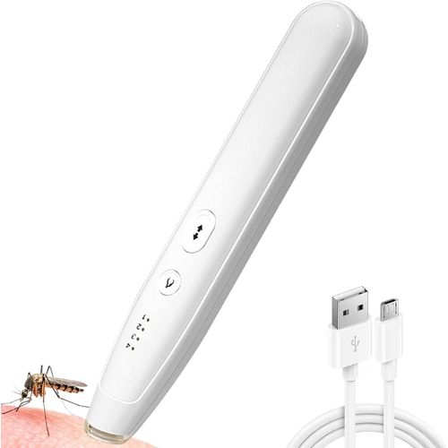Guérisseur De Piqûres D'insectes Électrique Rechargeable - Petit Stylo Chauffant Anti-Piqûres De Moustiques - Stylo Chauffant Anti-Démangeaisons - Stylo Anti-Moustiques - Guérisseur Électrique 