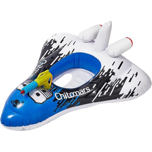 Bouée Enfant Avec Pistolet À Eau,Avion Bateau Gonflable Bouée Bébé Siège De Piscine Équipement De Natation Pour Enfants De 3-10 Ans.[H66]