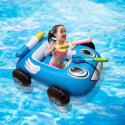 Flotteur De Piscine Pour Enfants Bouee Piscine Pirate Bateau Gonflable Avec Pistolet À Eau Bouee Bebe Bébé Siège De Piscine Bébé Équipement De Natation Pour Enfants De 2-10 Ans