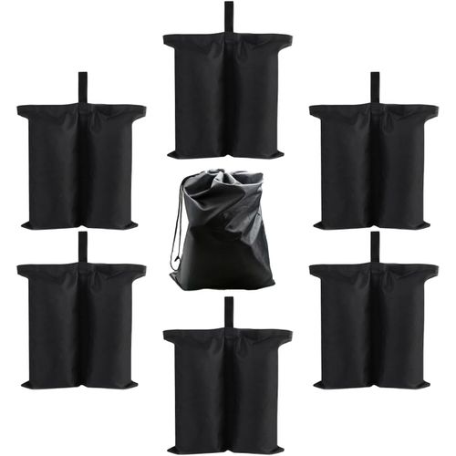 Sac De Poids Pour Tonnelle-Poids Pour Tente De Baldaquin,Parasol De Terrasse,Meubles D'extérieur (4 Grandes Pochettes,Noir)