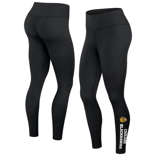 Leggings Empilés Noirs De Marque Fanatics Pour Femmes Des Blackhawks De Chicago