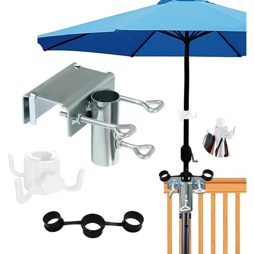 Pied De Parasol Balcon,Support Parasol Balcon,Porte Parasol Balcon,Support Parasol Balustrade,Support Parasol Table,Fixation Parasol Balustrade,Ajustement Maximal 5 Cm