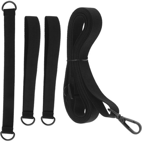 Store 4pcs Protections Contre le Vent à Sangle Fixe pour Grands Parasols en Porte-à-faux Parapluies à Manivelle Pare-vent Adapté à Tout Parasol avec Vis de Verrouillage,Noir
