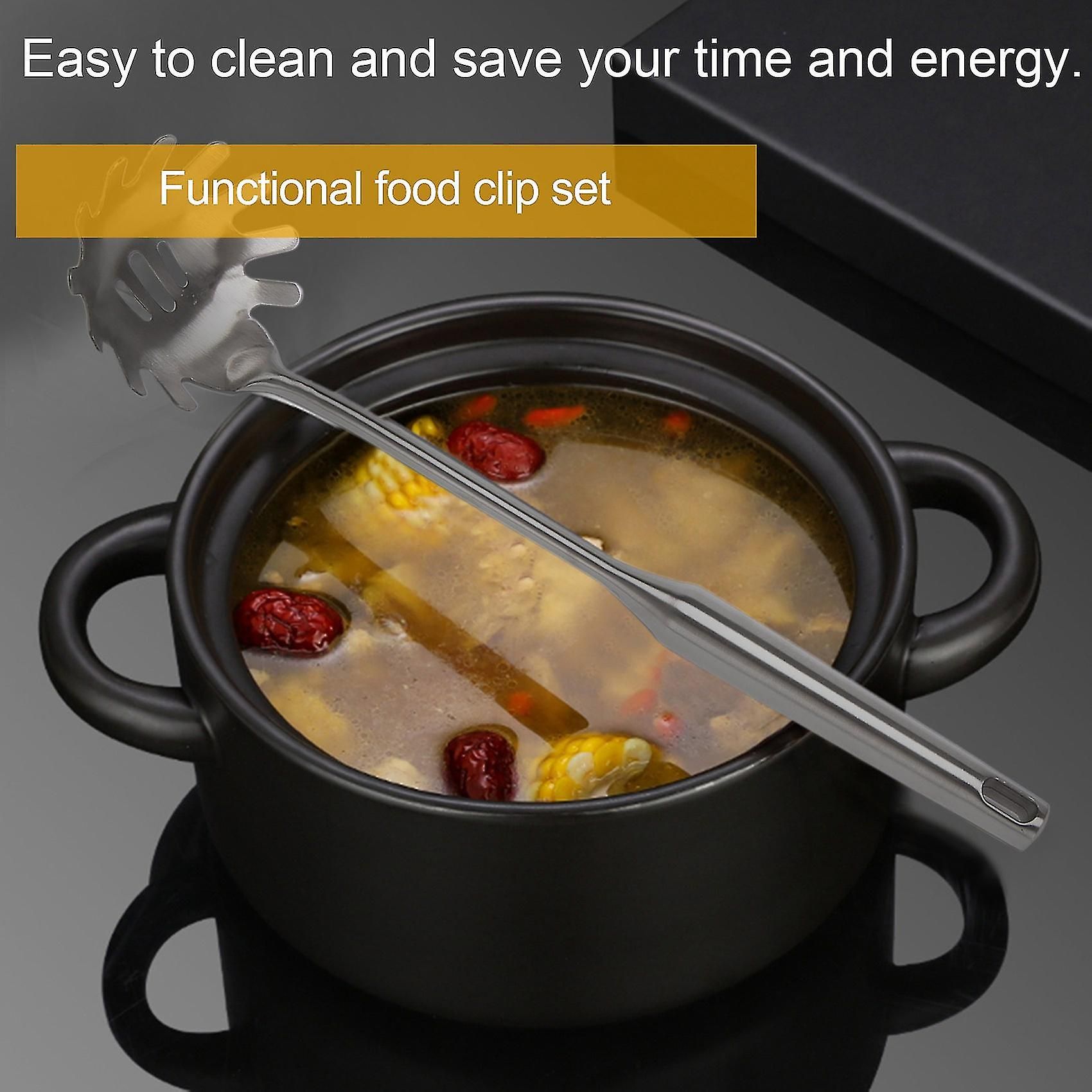 Ensemble De 2 Pices De Serveur  Spaghetti En Acier Inoxyda... - 4