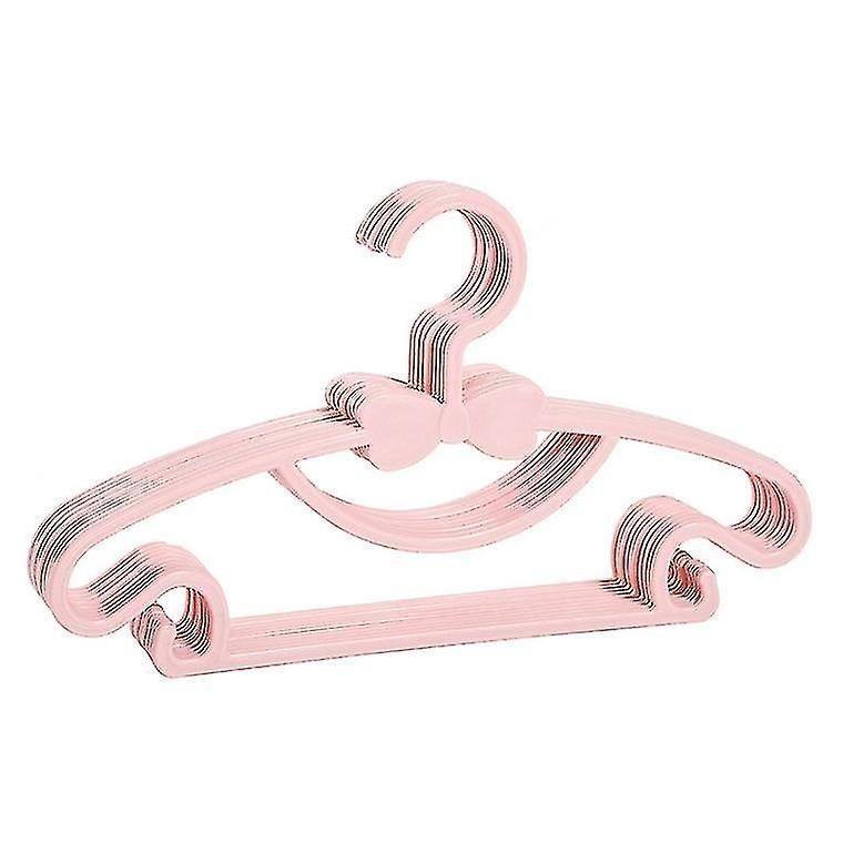 10 Pièces Ensemble Enfants Arc Cintre Maison Bébé Cintre En Plastique Cintre Facile À Utiliser Rose