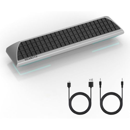 KYAOAYO-Enceinte Pour Pc Tactile, Barre De Son Avec Lumières Rgb, Enceintes Pc Usb, Enceintes Pour Moniteurs De Bureau, Haut-Parleur Pour Ordinateur Portable, Enceintes D'Ordinateur