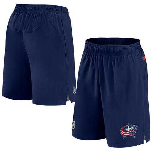 Vestes Columbus Blue Bleu Marine De Marque Fanatics Pour Hommes, Short Authentique De Patinoire Professionnelle