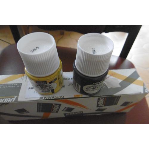 Pebeo Flacon 45ml Peinture Acrylique Ma Pebeo Deco Mat Lot De 2 Jaune Et Violet