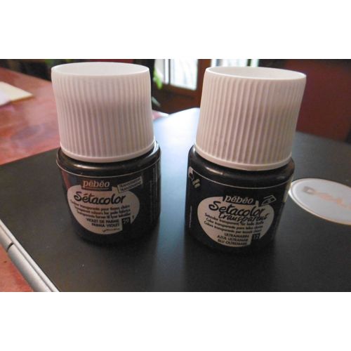 Pebeo Flacon 45ml Peinture Pour Tissus Setacolor Lot De 2