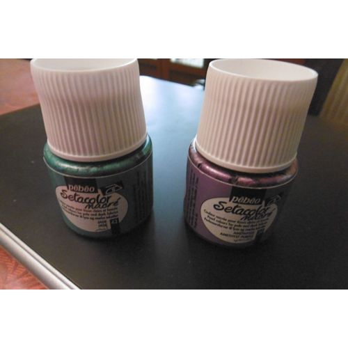 Pebeo Flacon 45ml Peinture Pour Tissus Setacolor Nacre Lot De 2