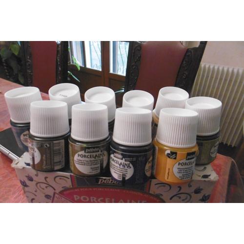 Pebeo Flacon 45ml Peinture Porcelaine Lot De 10 Assorties