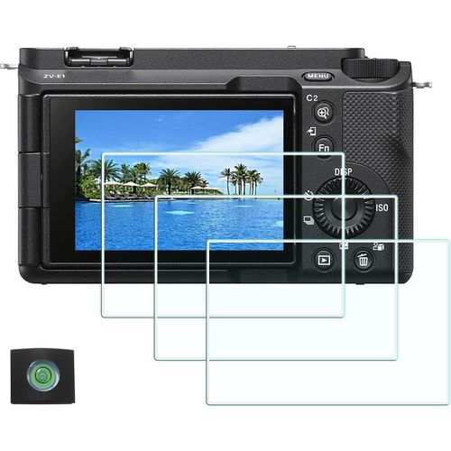 ZVE1 A6700 Lot de 3 films de protection d'écran pour appareil photo Sony Alpha 6700 ZV-E1 (accessoires), haute définition 0,3 mm Dureté 9H