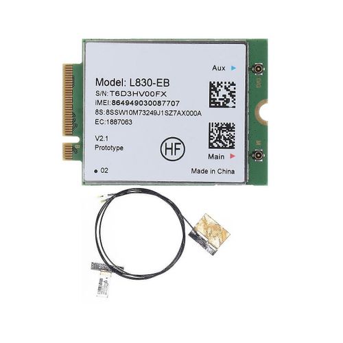 Carte Wifi L830-4g + Module d'antenne pour X280 T480 T580 P52s L480 L580 T490 T590 P53s T490s X390 L490