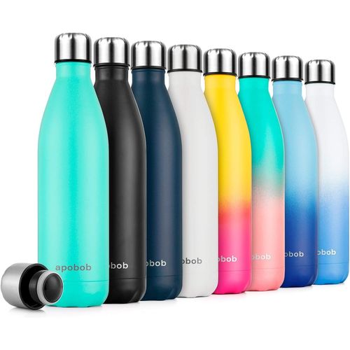 Bouteille Isotherme 500ml 750ml - Gourde Isotherme - 24h Froid Et 12h Chaud - Etanche, Sans Bpa - Gourde Inox Bouteille D'eau Pour Sport, Voyage, Bureau, Randonnée