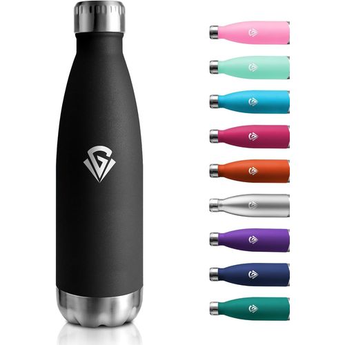 Gourde Inox 500ml, Gourde Isotherme , Gourde Sport Sans Bpa, Étanche Double Paroi, Bouteille D'eau Acier Inoxydable, Bouteille Isotherme Pour École, Sport, Bureau, Gym, Yoga, Camping