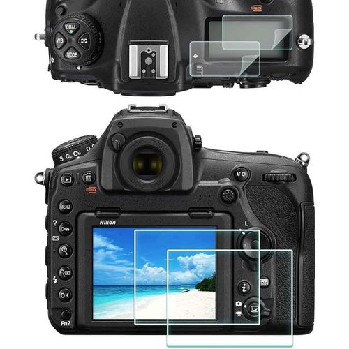 D850 Film de Protection d'Ecran pour Nikon D850 Appareil Photo, D850 Protecteur Verre Trempé Optique 0,3mm Dureté 9H Anti-Rayure Anti-Trace Anti-Bulle -Lot de 4