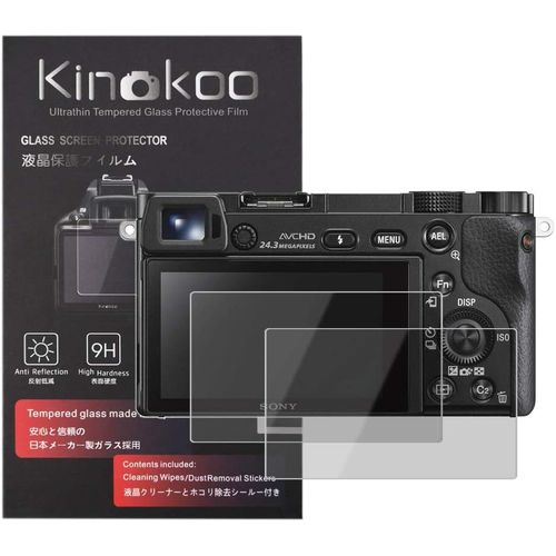 Film De Verre Trempé Pour Sony A6600/A6100/A6300/A6000/A6400/Nex-7/6/5/3n Film De Protection D'écran Crystal Clear Sony Sans Bulles/Anti-Rayures (Paquet De 2)