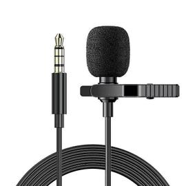 Microphone cravate stéréo à condensateur à clipser pour smartphone,  tablette, enregistreur vocal, enregistreur vocal, interview, podcast