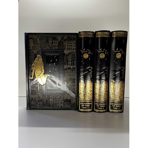 Eugène Sue: " Les Mystères De Paris " En 4 Volumes Aux Éditions D'art Jean De Bonnot ** 2000 * Reliés Plein Cuir ** Littérature Française * 19ème Siècle
