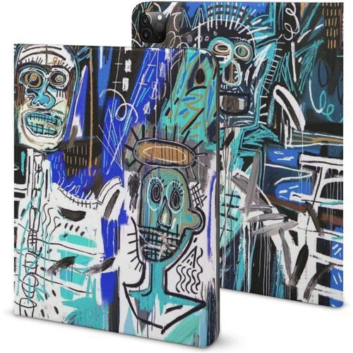 Jean-Michel Basquiat Étui Pour Ipad Pro 2021 Rangement Pour Crayons Prévention Des Rayures Protection Complète Fonction Veille Automatique 11 Pouces