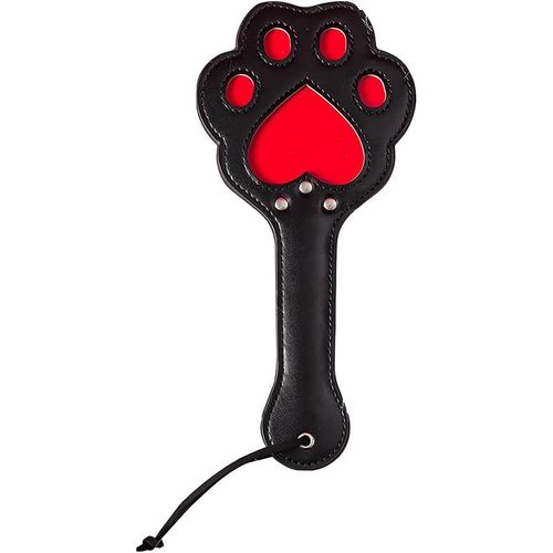 Kal-Sm Paddle, Fessée Fétiche Fantasme Jouet Sexuel, Pagaie D'équitation En Cuir Pu, Paddle Sexy En Forme De Patte De Chat, Pour Couple Erotique Bondage, Multicolore, Noir Rouge
