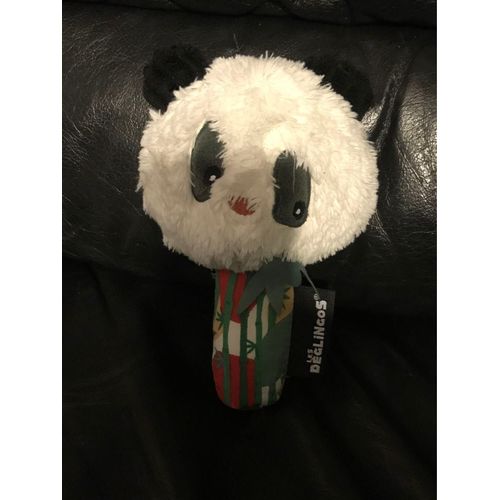 Doudou Peluche Panda Pouet Miroir Les Deglingos 17cm