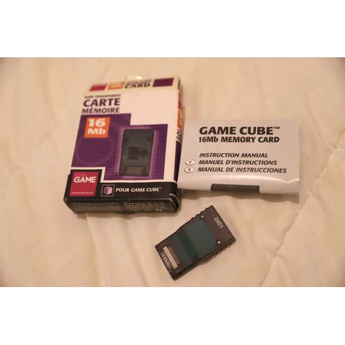 Carte Mémoire - Nintendo Gamecube Noir Transparent - 16 Mb
