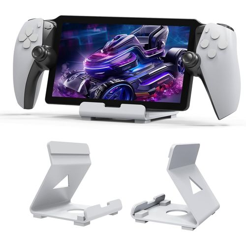 Support Pour Sony Playstation Portal, Support De Jeu En Aluminium, Stand Base Portable Compatible Avec Steam Deck/Switch/Rog-Blanc