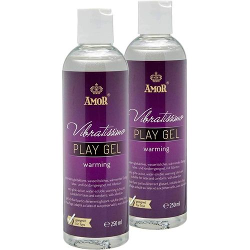 Kal-Play Gel Warming 2x250 Ml I Lubrifiant Chauffant I À Base D'eau I Gel Convient Pour Les Jouets & Les Préservatifs En Latex I Lubrification À Base D'eau