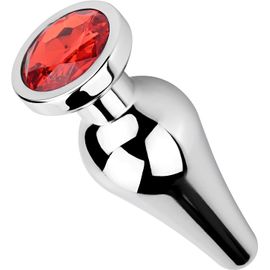 Kal-Plug Anale Femme Débutante Plug Anal En Métal Dilatateur Anal Conique Rouge L