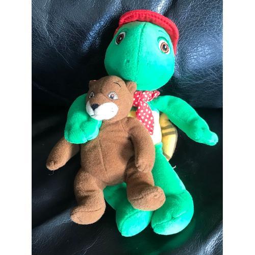 Doudou Peluche Franklin Avec Ours Martin Dans Les Bras Jemini 20cm