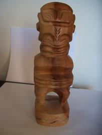 Statuette sculpture Inca bois clair art tribal