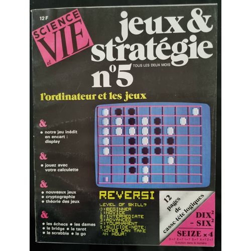 Jeux & Stratégies N° 5 Science Et Vie Oct/Nov 1980