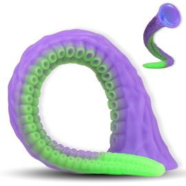Kal-Monstre Godemiché Avec Ventouse Et Tentacules Plug Anal Réaliste En Silicone Pour Femmes Et Hommes Plugs Butt Extra Longs Pour Massage De La Prostate (L)