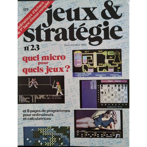 Jeux & Stratégies N° 23 Science Et Vie Oct/Nov 1983