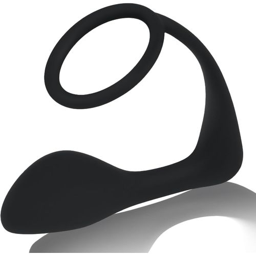 Kal-Anneau De Pénis En Silicone 2-En-1 Pour Homme Petit Buttplug Avec Anneau De Bite Pour Entraînement Anal Jouets Sexuels Pour Adultes Pour Massage De La Prostate (Single Ring)