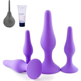 Kal-Sexy Toys Lot De 4 Plugs Anaux En Silicone Médical Violet