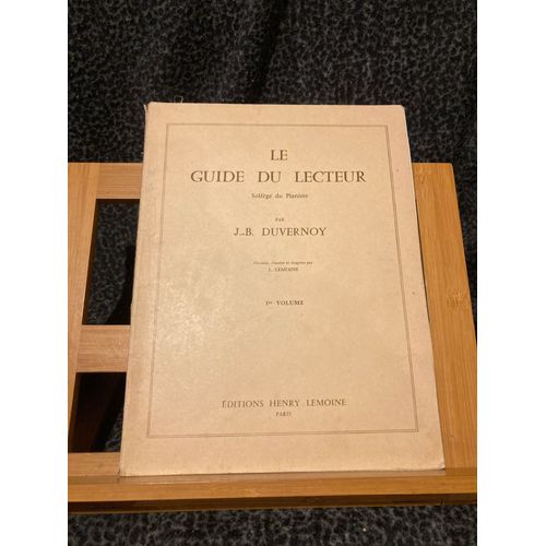J.-B. Duvernoy Le Guide Du Lecteur 1er Volume Partition Éditions Lemoine