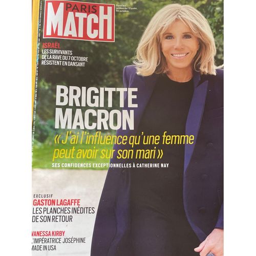 Paris Match 3889 Du 16 Au 22 Novembre 2023. Israel Les Survivants De La Rave Du 7 Octobre Résistent En Dansant. Brigitte Macron Ses Confidences À C. Nay. Gaston Lagaffe Son Retour. Vanessa Kirby…